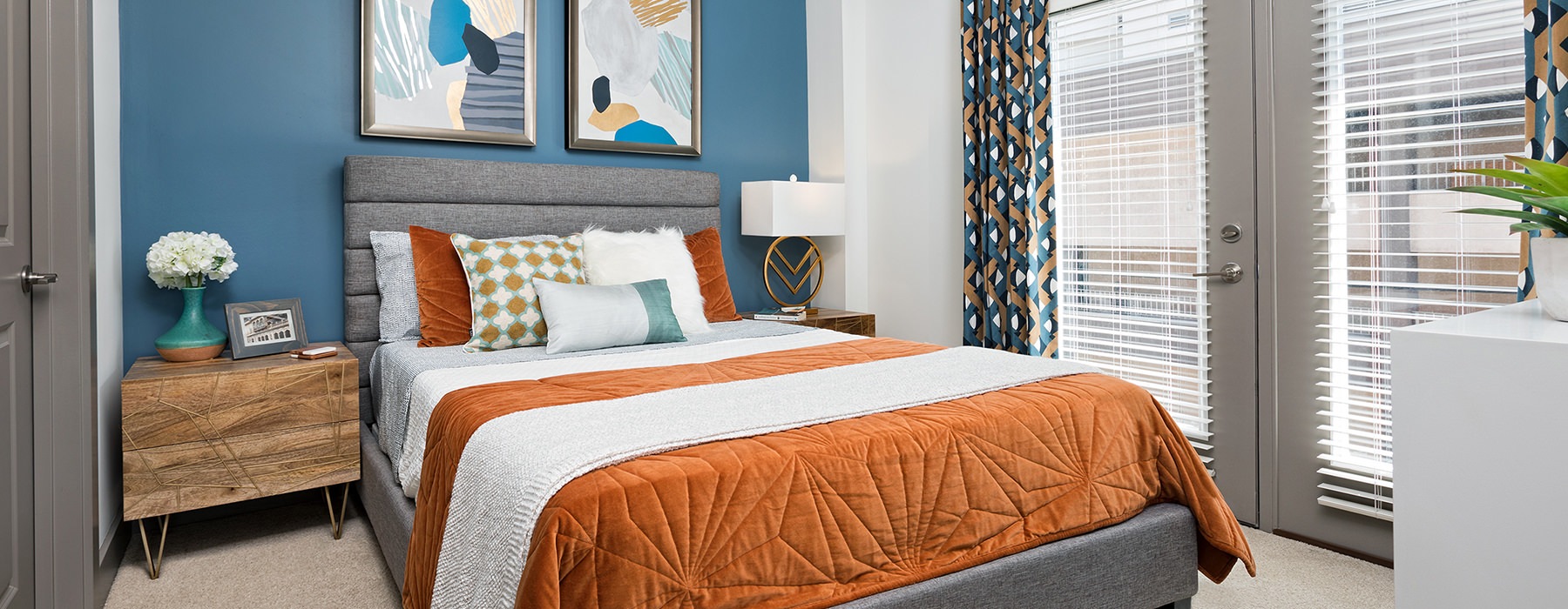 bedroom with good lighting and large window